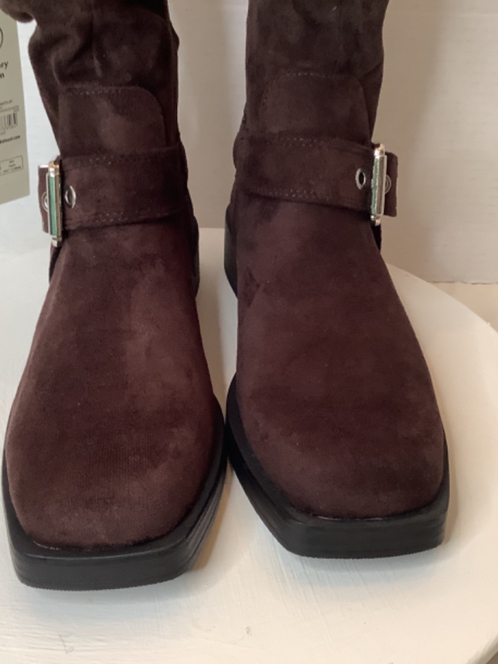 NWT No Boundaries suede Brown Moto Calf Boots - Picture 5 of 17